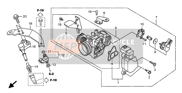 Honda SH300 2010 Corps de papillon pour un 2010 Honda SH300